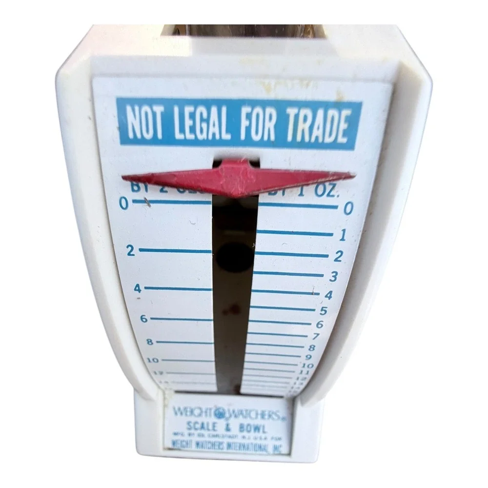 Weight Watchers‎ Scale White Plastic Vintage Food Portion Kitchen Scale